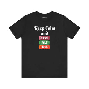 Comfy Unisex Jersey Tee - Ctrl Alt Del Tech Cotton - Dipaliz - T-shirts
