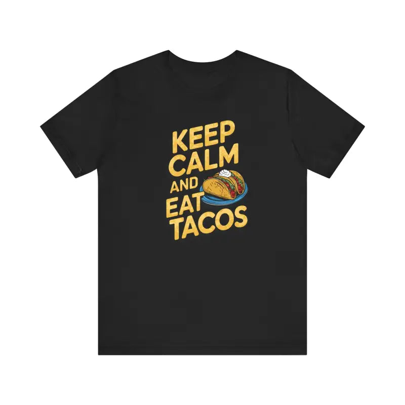 Rock in Style: Keep Calm Eat Tacos Unisex Jersey Tee - T-shirt