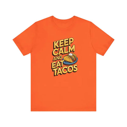 Rock in Style: Keep Calm Eat Tacos Unisex Jersey Tee - T-shirt