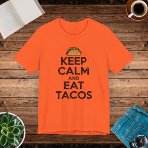 T-shirts - Eat Tacos Unisex Jersey Short Sleeve Tee - Bold Fiesta Style - Dipaliz Orange / s