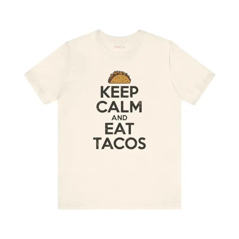 Celebrate with the Keep Calm Eat Tacos Unisex Jersey Tee! - T-shirt