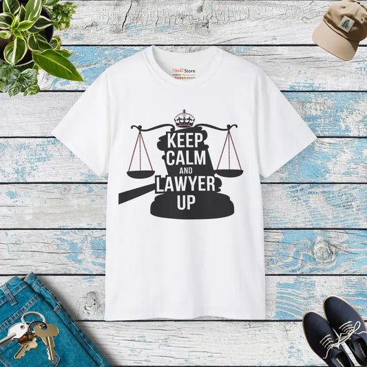 Keep Calm & Lawyer Up Unisex Ultra Cotton Tee - White / s T-shirt