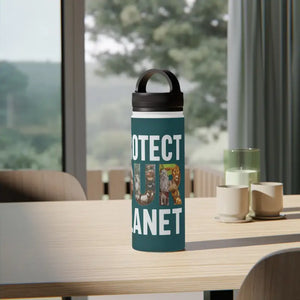 Double-wall Stainless Steel Water Bottle with Handle Lid - Dipaliz - White / 18oz - Bottles