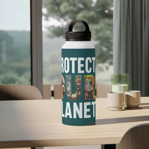 Double-wall Stainless Steel Water Bottle with Handle Lid - Dipaliz - White / 32oz - Bottles