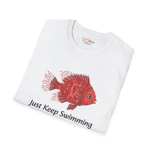 Keep Swimming Unisex Softstyle Tee Ultimate Comfort - Dipaliz - T-shirts
