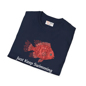Keep Swimming Unisex Softstyle Tee Ultimate Comfort - Dipaliz - T-shirts