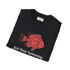 Keep Swimming Unisex Softstyle Tee Ultimate Comfort - Dipaliz - T-shirts