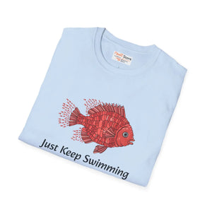Keep Swimming Unisex Softstyle Tee Ultimate Comfort - Dipaliz - T-shirts
