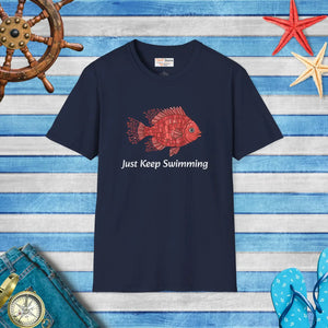 Keep Swimming Unisex Softstyle Tee Ultimate Comfort - Dipaliz - T-shirts