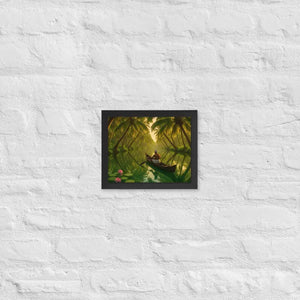 Kerala Backwaters Framed Poster Matte Black Wood Frame Dipaliz - 8″×10″ - Posters