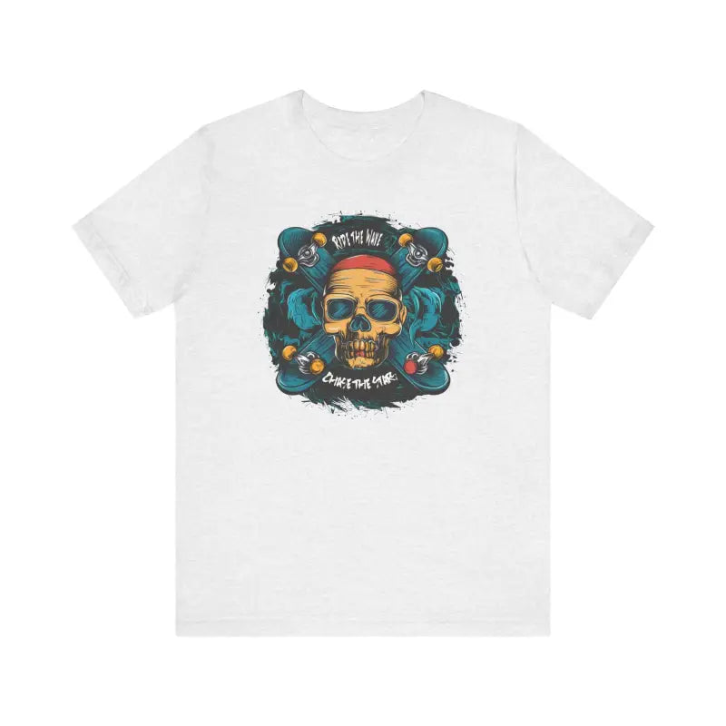 Conquer Streets with Unisex Jersey Skull Tee - T-shirt