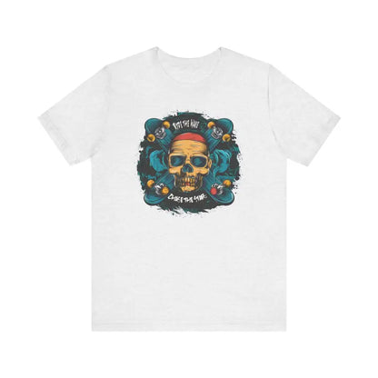 Conquer Streets with Unisex Jersey Skull Tee - T-shirt