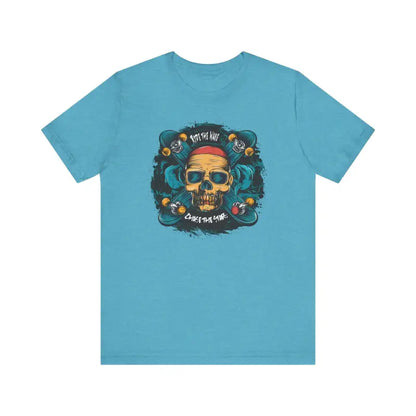 Conquer Streets with Unisex Jersey Skull Tee - T-shirt