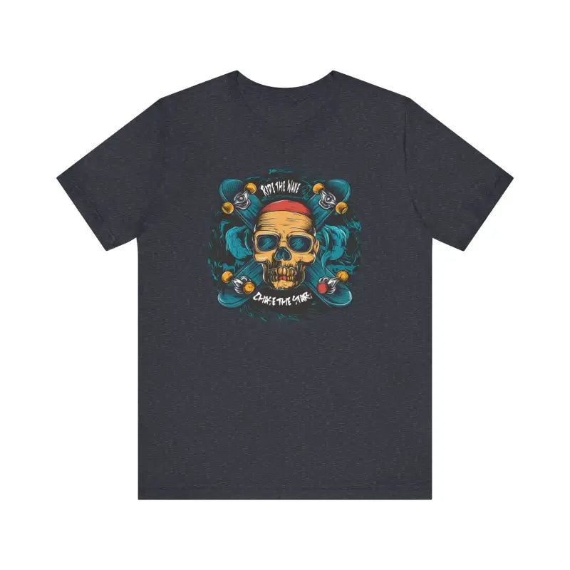 Conquer Streets with Unisex Jersey Skull Tee - T-shirt