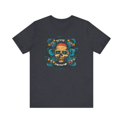 Conquer Streets with Unisex Jersey Skull Tee - T-shirt