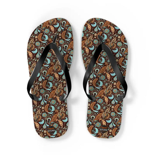 Kick Up Your Heels In These Groovy Paisley Flip Flops! - Shoes
