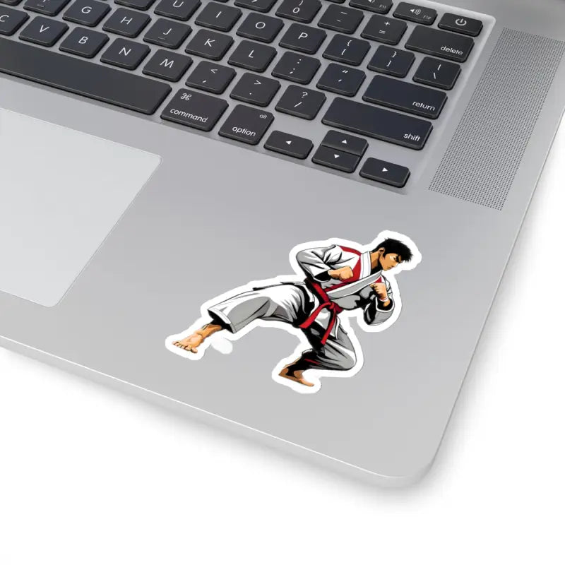 Kick Up your Style with Taekwondo Kiss Cut Stickers! - 3’’ × / White Paper Products