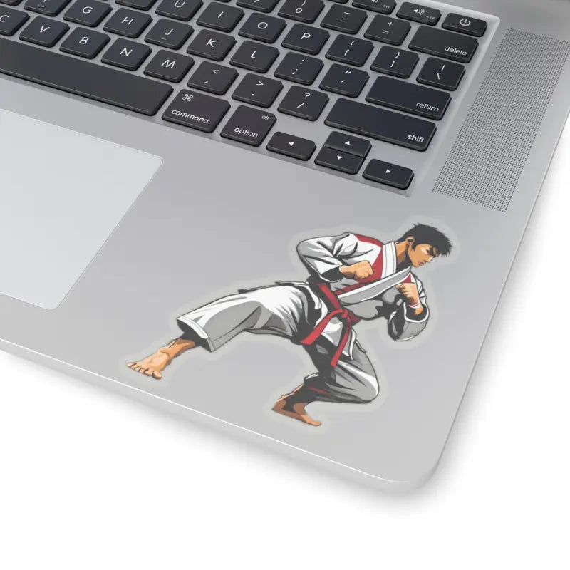 Kick Up your Style with Taekwondo Kiss Cut Stickers! - 4’’ × / Transparent Paper Products