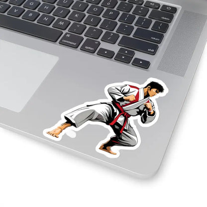 Kick Up your Style with Taekwondo Kiss Cut Stickers! - 4’’ × / White Paper Products