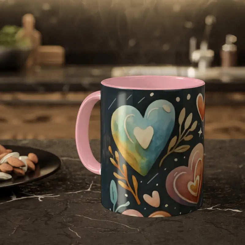 Start your Day with Colorful Hearts Pattern Mugs! - Mug