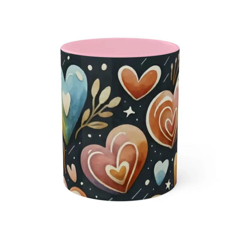 Start your Day with Colorful Hearts Pattern Mugs! - Mug