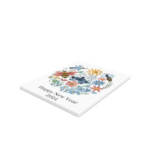 Year Greeting Cards - Vibrant Festive Design - Dipaliz - & Note