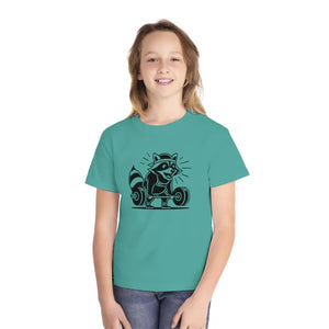 Fox Lifting Weights T-shirts - Kids Fitness Fun Tees - Dipaliz - Seafoam / Xs