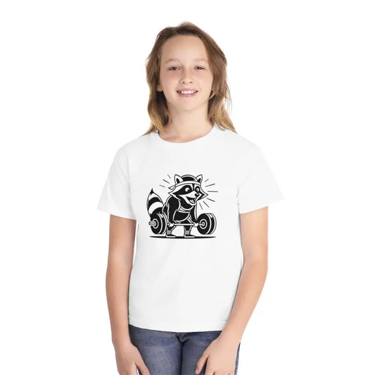 Buff Up with Fox Lifting Weights T-shirts for Kids! - White / Xs Kids Clothes