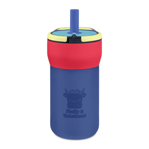 Kids 12oz Leakproof Straw Tumbler, Engraved Cute Cow Design - Tumblers
