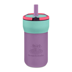 Kids 12oz Leakproof Straw Tumbler, Engraved Cute Creature Design - Tumblers
