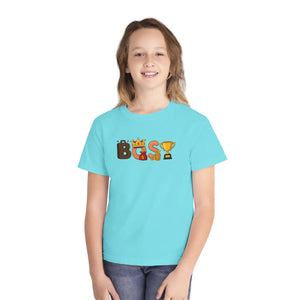 Kids ?Boss’ Graphic Tee - Crown & Trophy Design - T-shirts