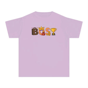 Kids ?Boss’ Graphic Tee - Crown & Trophy Design - T-shirts
