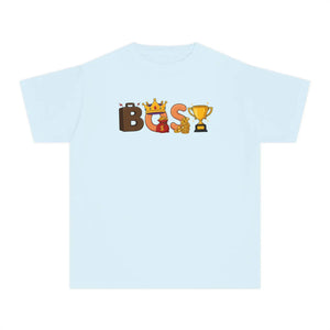Kids ?Boss’ Graphic Tee - Crown & Trophy Design - T-shirts
