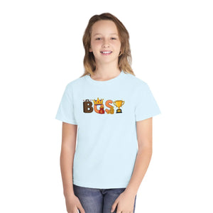 Kids ?Boss’ Graphic Tee - Crown & Trophy Design - T-shirts