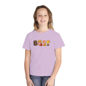 Kids ?Boss’ Graphic Tee - Crown & Trophy Design - T-shirts