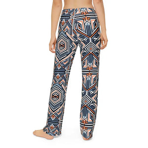 Kids Geometric Lounge Pants Brushed Polyester Stylish Comfort Dipaliz