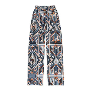 Kids Geometric Lounge Pants Brushed Polyester Stylish Comfort Dipaliz
