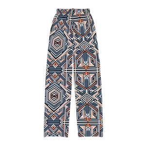 Kids Geometric Lounge Pants Brushed Polyester Stylish Comfort Dipaliz