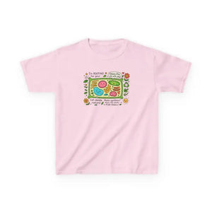 Plant Cell Biology Kids Lightweight Tee - Cotton Graphic Shirt - Dipaliz - Light Pink / Xs - Clothes