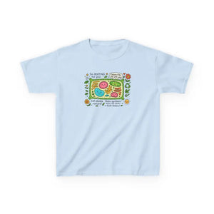 Plant Cell Biology Kids Lightweight Tee - Cotton Graphic Shirt - Dipaliz - Light Blue / Xs - Clothes