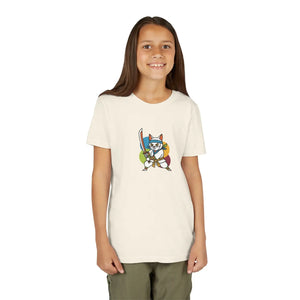 Soft Kids Ninja Cat Tee - Playful Adventure Cotton - Dipaliz - T-shirts