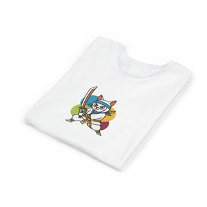 Soft Kids Ninja Cat Tee - Playful Adventure Cotton - Dipaliz - T-shirts