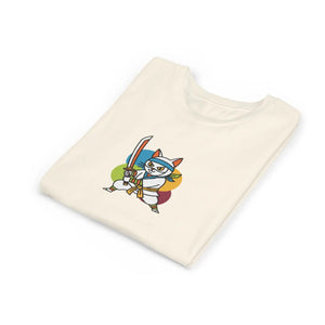 Soft Kids Ninja Cat Tee - Playful Adventure Cotton - Dipaliz - T-shirts