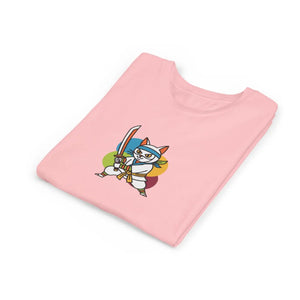 Soft Kids Ninja Cat Tee - Playful Adventure Cotton - Dipaliz - T-shirts