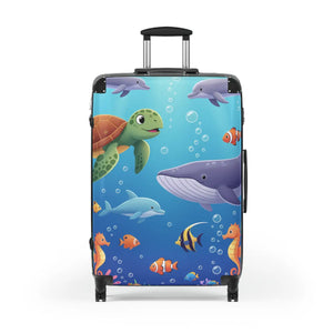 Kids Ocean Animals Suitcase - Durable Hard Shell - Dipaliz - Suitcases