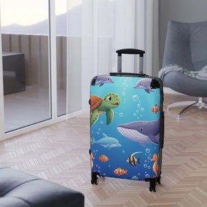 Kids Ocean Animals Suitcase - Durable Hard Shell - Dipaliz - Suitcases