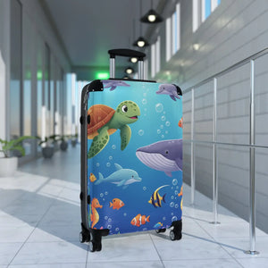 Kids Ocean Animals Suitcase - Durable Hard Shell - Dipaliz - Suitcases