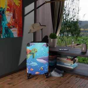 Kids Ocean Animals Suitcase - Durable Hard Shell - Dipaliz - Suitcases