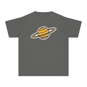 Kids Planet Graphic Tee - Yellow Saturn Space Shirt - T-shirts - s
