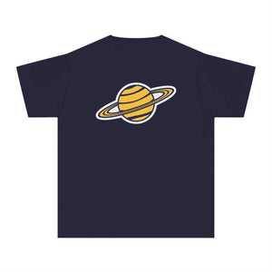 Kids Planet Graphic Tee - Yellow Saturn Space Shirt - T-shirts - s